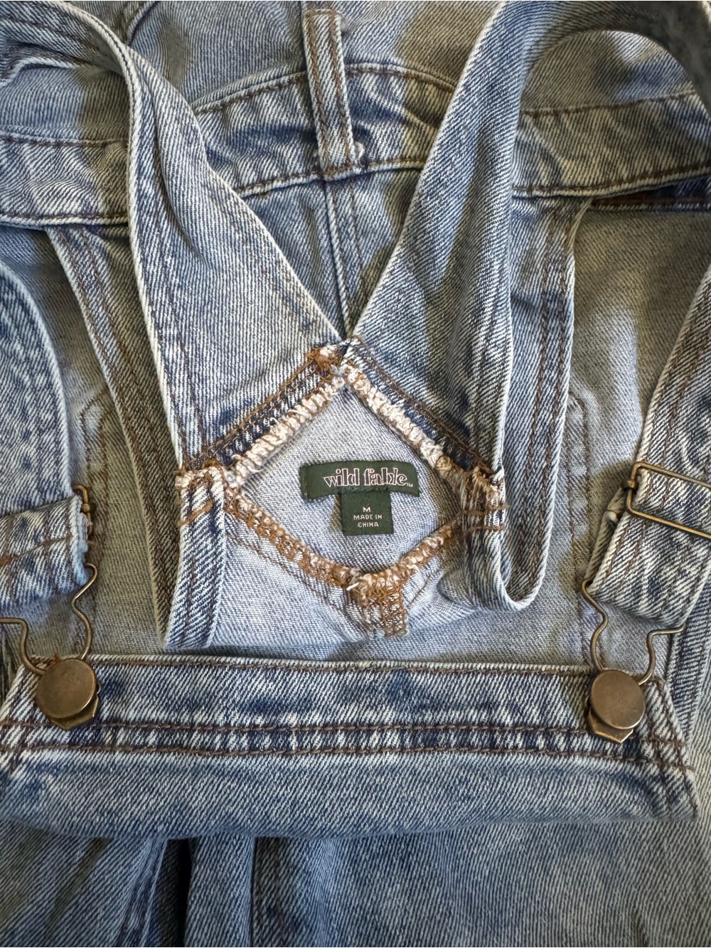 wild fable Light Blue destroyed Denim Overalls